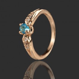 Позолоченное кольцо Fallon 8326273-голубой