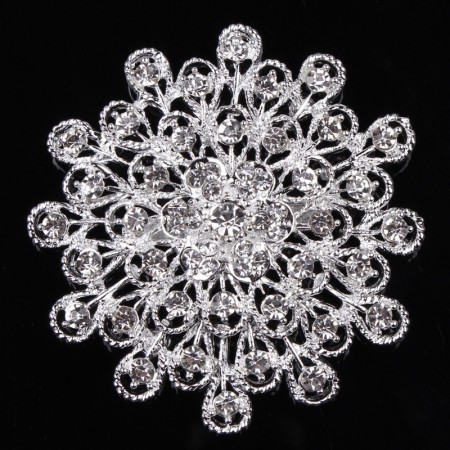 Прекрасная брошь с фианитами 4321 фото | Brulik