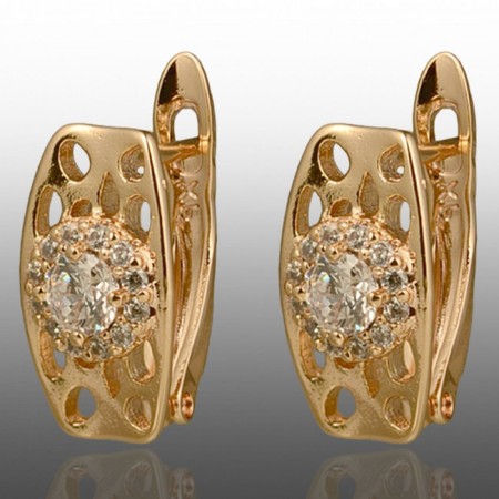 Позолочені сережки  Xuping 24756 фото | Brulik