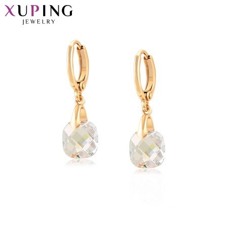 Позолоченные серьги Xuping 99820-белый фото | Brulik