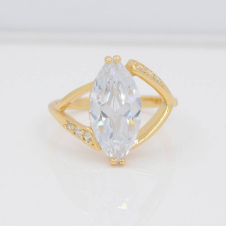 Удивительное кольцо с фианитами ХР 10-1046-белый фото | Brulik