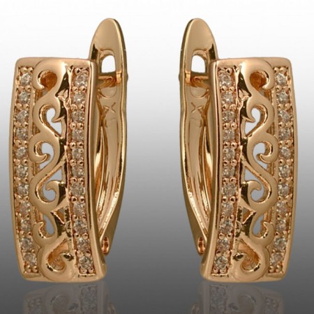 Позолочені сережки  Xuping 24793 фото | Brulik