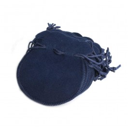 Бархатные синие мешочки для бижутерии(круглые)