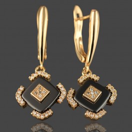 Позолочены серьги XP 9562-черный