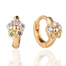 Позолоченные детские серьги Xuping 22218-цветные фианиты