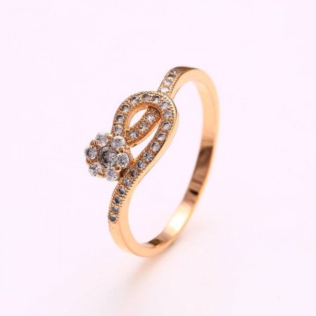 Миловидное кольцо с фианитами Xuping 12393 фото | Brulik