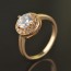 Позолоченное кольцо с фианитами Fallon 83200147 фото | Brulik