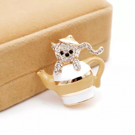 Брошь "Котенок" 8506 фото | Brulik