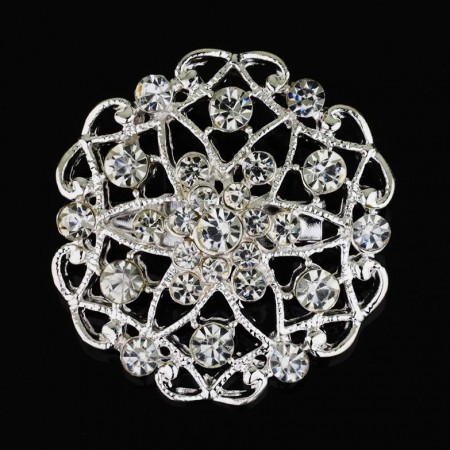 Нежная брошь с фианитами 15312 фото | Brulik