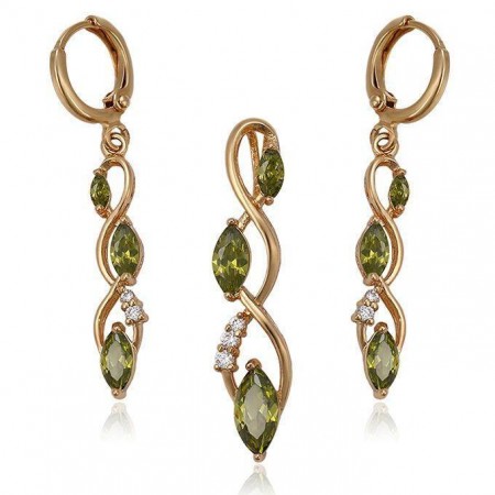 Позолоченный комплект с фианитами XP 64269 фото | Brulik