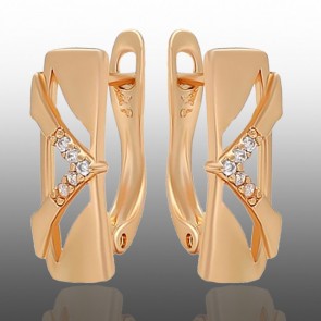 Позолочені сережки  Xuping 23557 фото | Brulik