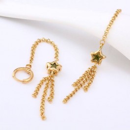 Роскошные серьги с зелеными фианитами 24789