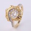 Заманчивое кольцо с фианитами в позолоте 11863 фото | Brulik