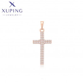 Позолочений хрестик рожева позолота Xuping X000941354