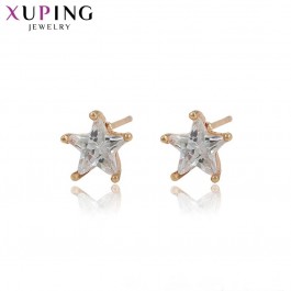 Позолоченные серьги-гвоздики  Xuping 96496-белый