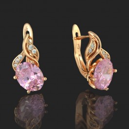 Позолоченные серьги XP 9525-розовый