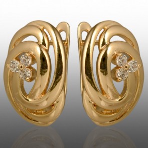 Позолочені сережки  Xuping 24722 фото | Brulik