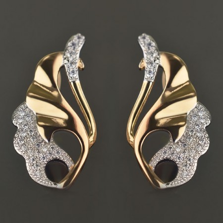 Позолоченные серьги  XP 2691 фото | Brulik