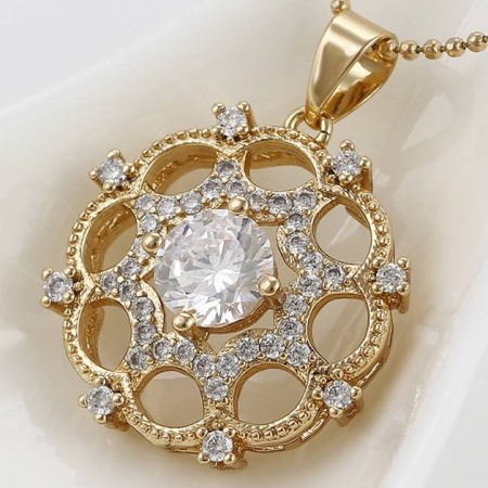 Шикарный ювелирный кулон  с фианитами 32673 фото | Brulik