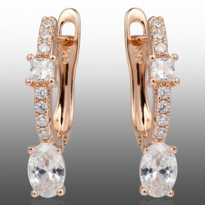 Позолочені сережки Xuping 24366 фото | Brulik