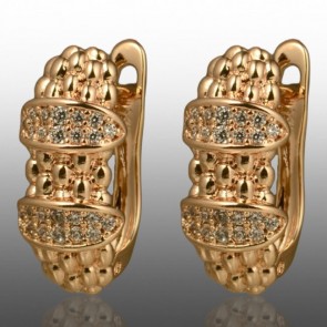 Позолочені сережки  Xuping 24749 фото | Brulik