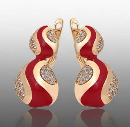 Позолочені сережки  Xuping X001024231 фото | Brulik