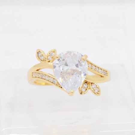 Чарующее кольцо с фианитами Xuping 10-1064 фото | Brulik