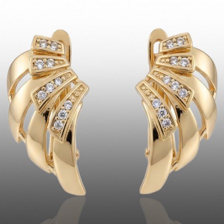 Позолочені сережки  Xuping 23687 фото | Brulik