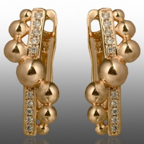 Позолочені сережки Xuping 24317 фото | Brulik