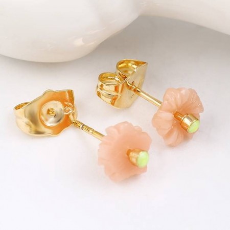 Очаровательные серьги в форме цветков Xuping 91787-розовый фото | Brulik