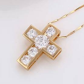 Стильный крестик с фианитами оптом 32279 фото | Brulik