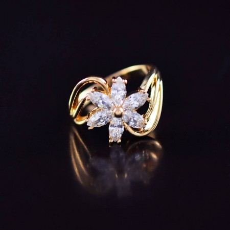 Бесподобное кольцо с фианитами оптом 10-1146-белый  фото | Brulik