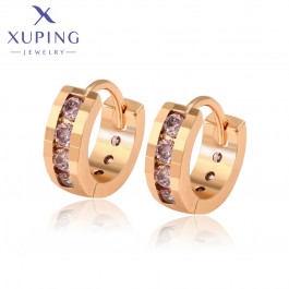 Позолоченные серьги  Xuping A00626573-розовый