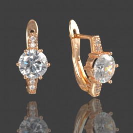 Позолоченные серьги  XP 288-белый