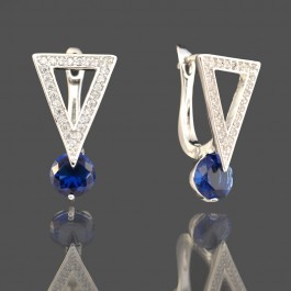 Позолоченные серьги XP 2300-синий