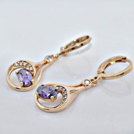 Креативные серьги 26774-фиолетовый
