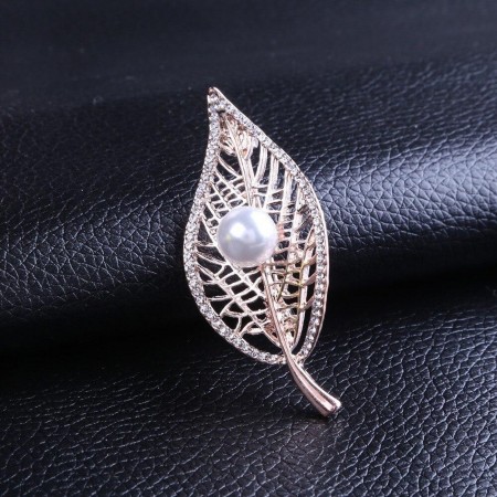 Брошь " Лист" 8766 фото | Brulik