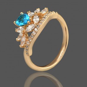 Позолоченное кольцо Xuping 10113 фото | Brulik