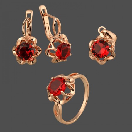 Позолоченный комплект Fallon 81200180-красный фото | Brulik