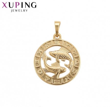 Позолочений кулон Xuping 32454 - рибы фото | Brulik