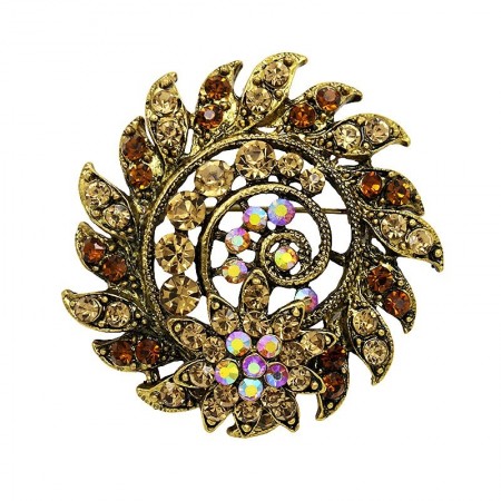 Брошь  8202-коричневый фото | Brulik