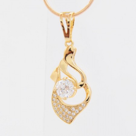 Очаровательный кулон в позолоте 10-3026-белый фото | Brulik