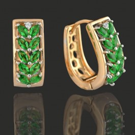 Позолоченные серьги XP 9759-зеленый