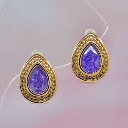 Пленительные серьги Xuping 10-2034-фиолетовый фото | Brulik