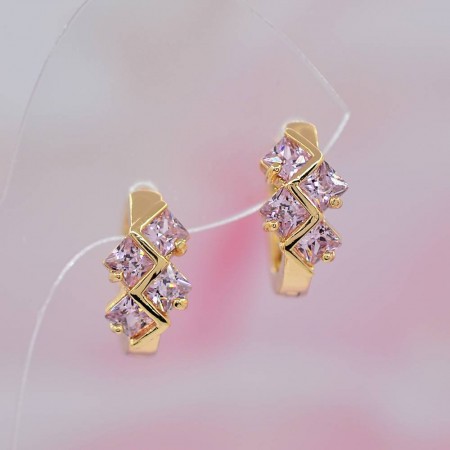 Удивительные серьги оптом ХР 10-2059-розовый фото | Brulik