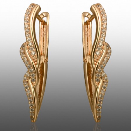 Позолочені сережки  Xuping 24693 фото | Brulik