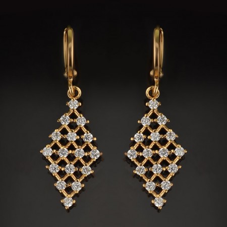 Позолоченные серьги  XP 2692 фото | Brulik