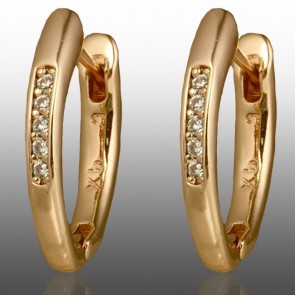 Позолочені сережки  Xuping 24221 фото | Brulik