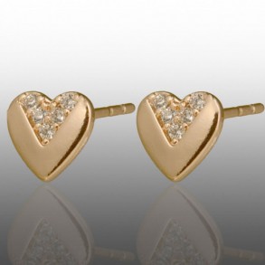 Позолочені сережки-гвоздики  Xuping 24690 фото | Brulik