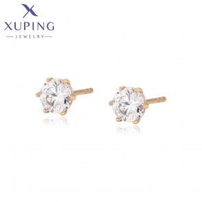 Позолочені сережки-гвоздики  Xuping X001034435 фото | Brulik